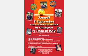 Création de l'académie de Tennis du TCVO