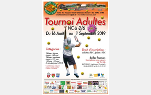 Tournoi 2019 du 16 Août au 1er Septembre