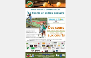Le tennis en milieu scolaire - école de Chateau-Renard