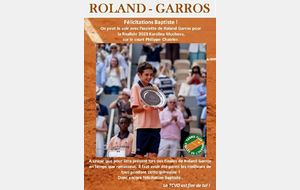 Baptiste à Roland-Garros
