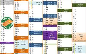 Calendrier 2023/2024 sept à février &quot;animations,tmc etc...&quot;
