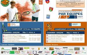 Championnat jeunes  13/14ans et 17/18ans_ Garcons