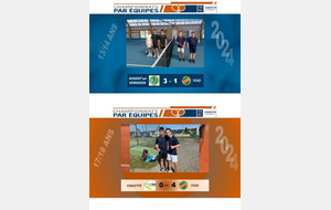 Résultats 5ème journée- victoire des 17/18ans et défaite des 13/14ans