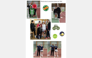 Les 6 premières places du TMC Dames