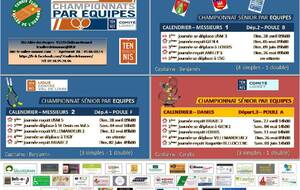 Calendrier du championnat séniors