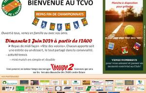 Repas de fin de championnats le dimanche 2 juin 2024