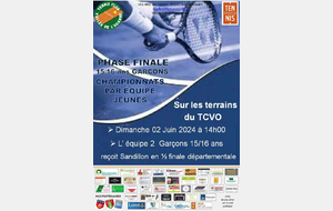 Dimanche 2 juin à 14h, l'équipe 2 garçons 15/16 reçoit Sandillon