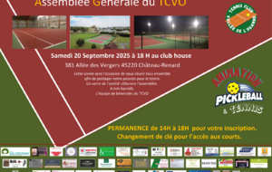 Assemblée générale du TCVO le samedi 20 septembre 2025