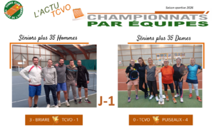 Résultats championnats J1 séniors +35