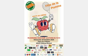 Fête de la pomme le dimanche 19 octobre 2025  le TCVO sera présent. Vente de crêpes !🍏🍏