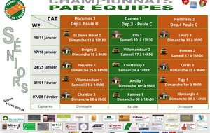 Les championnats par équipe séniors (hommes et dames) commencent ce week-end 🤩🎾  /    🚖 l'équipe se déplace 🏠 l'équipe reçoit à Château-Renard