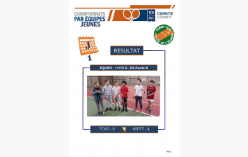 Résultat 1ère journée 11/12 ans