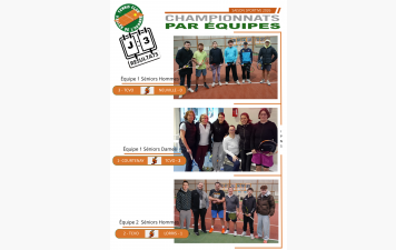 Résultats J3 séniors Dames / hommes week-end 24 et 25/01/2026