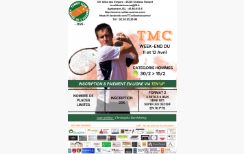 TMC week-end 11/12 avril 2026 Hommes