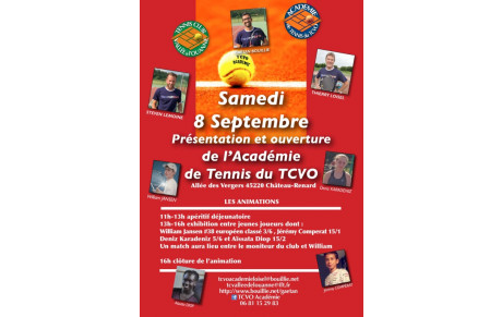 Création de l'académie de Tennis du TCVO