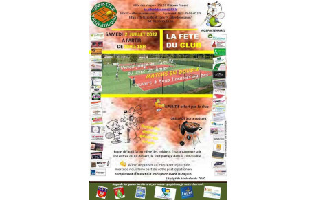 LA FÊTE DU CLUB  samedi 2 juillet 2022 