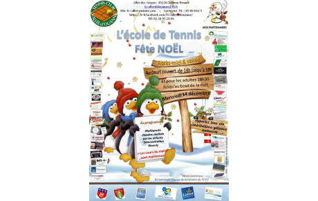 Mercredi 14/12  l'école de tennis fête Noël !