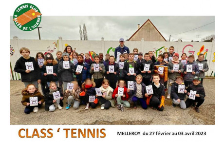 Le Tennis en milieu scolaire - classe école de Melleroy