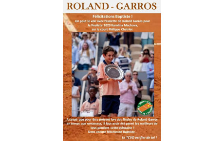 Baptiste à Roland-Garros