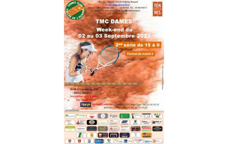 Tournoi du TCVO du 19 août au 10 septembre 2023 - TMC Dames 2ème série