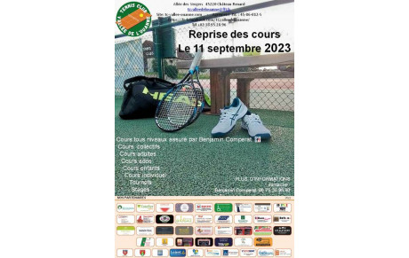Reprise des cours le 11 septembre 2023