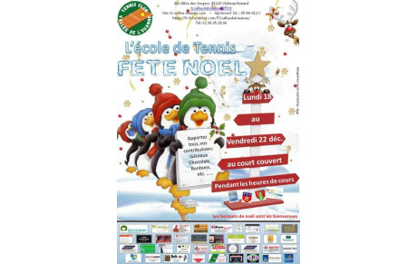 Lécole de tennis fête Noël  pendant les heures de cours 