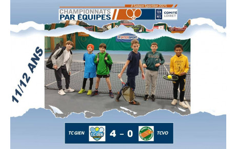 Résultat de la 4ème journée 11/12 ans, 15/16 exempt ce week end