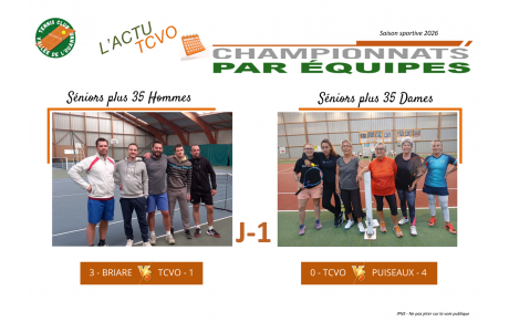 Résultats championnats J1 séniors +35