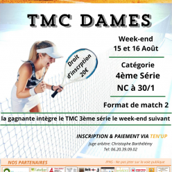 Le tournoi du TCVO se déroulera du 15 au 30 août 2026